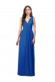 Sleeveless V-Neck Soft Chiffon Royal Blue Long Semi Formal Evening Dress / Bridesmaid Dress Adelaide