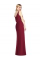 Sleeveless V-Neck Soft Chiffon Dusty Pink Long Bridesmaid Dress Adelaide