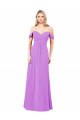 Sleeveless Sweetheart Soft Chiffon Violet Long Bridesmaid Dress Adelaide