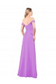 Sleeveless Sweetheart Soft Chiffon Violet Long Bridesmaid Dress Adelaide