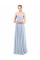 Sleeveless Square Neck Soft Chiffon Light Sky Blue Long Bridesmaid Dress Adelaide