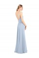 Sleeveless Square Neck Soft Chiffon Light Sky Blue Long Bridesmaid Dress Adelaide
