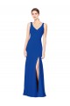 Sleeveless Sweetheart Chiffon Royal Blue Sheath Long Bridesmaid Dress / Evening Dress Adelaide
