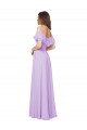 Sleeveless Strapless Soft Chiffon Lilac A-Line Long Bridesmaid Dress Adelaide