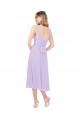 Sleeveless Sweetheart Soft Chiffon Lilac Midi Length High Low Bridesmaid Dress Adelaide