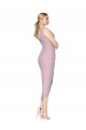 Sleeveless High Neck Soft Chiffon Primrose Cocktail Length High Low Evening Gown / Prom Dress / Bridesmaid Dress Adelaide