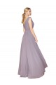 Sleeveless High Neck Soft Chiffon Dusty Rose Long Formal Evening Gown / Prom Dress / Bridesmaid Dress Adelaide
