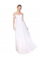 Sleeveless High Neck Soft Chiffon White Long Formal Evening Gown / Prom Dress / Bridesmaid Dress Adelaide