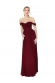 Sleeveless High Neck Soft Chiffon Burgundy Mermaid Long Formal Dress / Bridesmaid Dress Adelaide