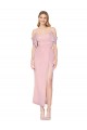 Cold Shoulder High Neck Soft Chiffon Primrose Knee Length Formal Evening Gown / Prom Dress / Bridesmaid Dress Adelaide
