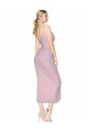 Sleeveless High Neck Soft Chiffon Primrose Knee Length High Low Evening Gown / Prom Dress / Bridesmaid Dress Adelaide