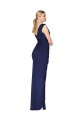 Sleeveless High Neck Soft Chiffon Dark Navy Long Formal Evening Gown / Prom Dress / Bridesmaid Dress Adelaide
