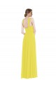 Sleeveless Sweetheart Soft Chiffon Yellow Long Semi Formal Evening Dress / Bridesmaid Dress Adelaide