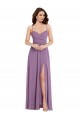 Sleeveless Sweetheart Soft Chiffon Dark Lavender Long Bridesmaid Dress / Formal Dress Adelaide