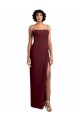 Sleeveless Square Neck Soft Chiffon Burgundy Gold Long Evening Dress / Bridesmaid Dress Adelaide