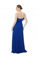 Sleeveless Strapless Soft Chiffon Royal Blue A-Line Long Bridesmaid Dress Adelaide