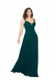Sleeveless Sweetheart Soft Chiffon Hunter Long Bridesmaid Dress Adelaide