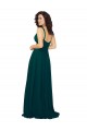 Sleeveless Sweetheart Soft Chiffon Hunter Long Bridesmaid Dress Adelaide