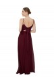 Sleeveless Scoop Neck Soft Chiffon Burgundy Gold Long Bridesmaid Dress Adelaide