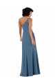 Sleeveless One Shoulder Soft Chiffon Burgundy Long Formal Evening Gown / Bridesmaid Dress Adelaide
