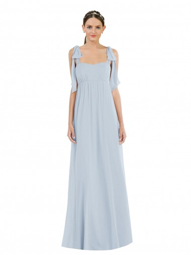 Sleeveless Sweetheart Soft Chiffon Sea Glass Long Semi Formal Evening Dress / Bridesmaid Dress Adelaide