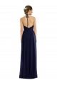 Sleeveless Halter Neck Soft Chiffon Dark Navy Long Semi Formal Evening Dress / Bridesmaid Dress Adelaide
