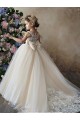 Sleeveless Sweetheart Tulle & Lace Champagne Chapel Train Flower Girl Dresses Adelaide