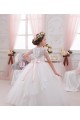 Sleeveless Sweetheart Tulle & Lace Ivory Long Flower Girl Dress Adelaide