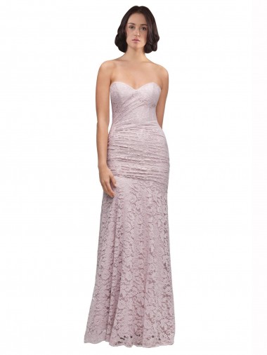 Sleeveless Sweetheart Lace Long Prom Dress / Bridesmaid Dress Adelaide