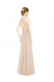 Sleeveless High Neck Soft Chiffon & Lace Champagne Long Prom Dress / Bridesmaid Dress Adelaide