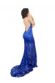 Sleeveless High Neck Lace Royal Blue Long Semi Formal Evening Dress / Prom Dress / Bridesmaid Dress Adelaide