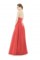 Sleeveless Jewel Neck Satin Firecracker Long Bridesmaid Dress Adelaide