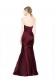 Sleeveless Sweetheart Satin Burgundy Long Formal Evening Gown / Prom Dress / Bridesmaid Dress Adelaide