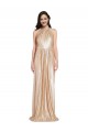 Sleeveless High Neck Sequin Gold Long Formal Evening Gown / Prom Dress / Bridesmaid Dress Adelaide