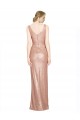 Sleeveless V-Neck Sequin Rose Gold Long Bridesmaid Dress / Evening Dress Adelaide