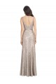 Sleeveless High Neck Sequin & Sparkling Sequin Silver Long Formal Evening Gown / Prom Dress / Bridesmaid Dress Adelaide