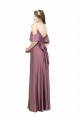 Cold Shoulder Off the Shoulder Silk like Satin Long Formal Evening Gown / Prom Dress / Bridesmaid Dress Adelaide