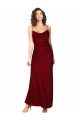 Sleeveless Cowl Neck Silk like Satin Burgundy Long Black Tie Evening Gown / Prom Dress / Bridesmaid Dress Adelaide