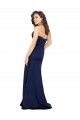Sleeveless Strapless Silk like Satin Sapphire Long Formal Evening Gown / Prom Dress / Bridesmaid Dress Adelaide