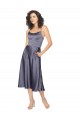 Sleeveless Scoop Neck Silk like Satin Dusk Midi Length Prom Dress / Bridesmaid Dress Adelaide
