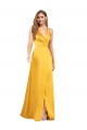 Sleeveless V-Neck Silk like Satin Long Formal Dress / Bridesmaid Dress Adelaide