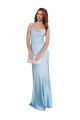 Sleeveless Cowl Neck Silk like Satin Light Sky Blue Long Formal Evening Gown / Prom Dress / Bridesmaid Dress Adelaide