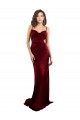 Sleeveless Cowl Neck Silk like Satin Burgundy Long Formal Evening Gown / Prom Dress / Bridesmaid Dress Adelaide