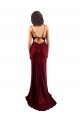 Sleeveless Cowl Neck Silk like Satin Burgundy Long Formal Evening Gown / Prom Dress / Bridesmaid Dress Adelaide