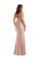 Sleeveless V-Neck Silk like Satin Dusty Pink Long Formal Plus Size Evening Gown / Prom Dress / Bridesmaid Dress Adelaide