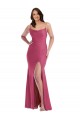 Sleeveless Cowl Neck Silk like Satin Fuchsia Long Formal Plus Size Evening Gown / Prom Dress / Bridesmaid Dress Adelaide
