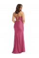 Sleeveless Cowl Neck Silk like Satin Fuchsia Long Formal Plus Size Evening Gown / Prom Dress / Bridesmaid Dress Adelaide