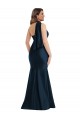 Sleeveless Halter Neck Silk like Satin Dark Navy Long Formal Plus Size Evening Gown / Prom Dress / Bridesmaid Dress Adelaide