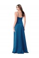 Sleeveless Cowl Neck Silk like Satin Peacock Blue Long Formal Evening Gown / Prom Dress / Bridesmaid Dress Adelaide