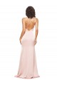 Sleeveless One Shoulder Silk like Satin Pink Long Formal Evening Gown / Prom Dress / Bridesmaid Dress Adelaide